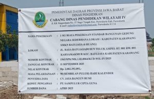 CV. Jaya Bangun Bumi Disorot, Proyek SMKN 1 Batujaya Diduga Sarat Pelanggaran Teknis Proyek Rp 2 Miliar di SMKN 1 Batujaya. (AlexaPodcast.ID)