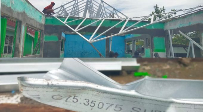 Proyek Rp624 Juta di SMPN 1 Batujaya Bermasalah, Atap Bangunan Dua Kali Roboh Atap Bangunan SMPN 1 Batujaya Dua Kali Roboh. (AlexaPodcast.ID)