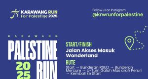 Harum Care Indonesia Gelar Lomba Lari untuk Solidaritas Palestina Lari Sambil Peduli, Antusiasme Karawang Run for Palestine. (AlexaPodcast.ID)
