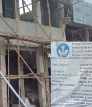 Dikerjakan Swakelola, Proyek Revitalisasi SMKS Saintek Nurul Muslimin Rp 2,73 Miliar di Karawang Berpotensi Molor Proyek Revitalisasi SMK Swasta APBN di Karawang Picu Kekhawatiran. (AlexaPodcast.ID)