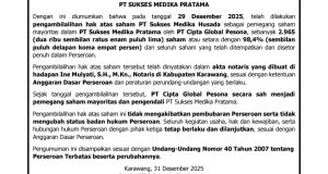 Pengumuman Pengambilalihan Hak Atas Saham PT Sukses Medika Pratama