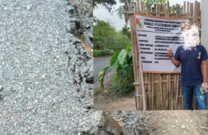 Baru Rampung, Proyek Jalan Lingkungan oleh CV Akbar Brother Mandiri di Tubaba Sudah Rusak Warga Soroti Kualitas Jalan Lingkungan di Penumangan Baru. (AlexaPodcast.ID)