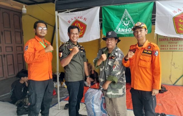 GP Ansor Cikarang Utara Siaga Banjir. (AlexaPodcast.ID)