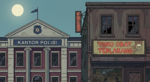 Diduga Jual Obat Terlarang, Keberadaan Warung Dekat Kantor Polsek Karawang Kota Jadi Sorotan Gambar ilustrasi, toko diduga penjual obat terlarang dekat kantor Polisi. (AlexaPodcast.ID)
