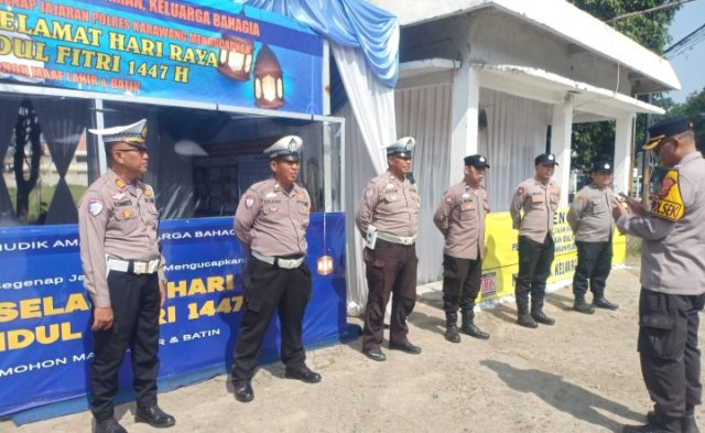 Pos Pam Dawuan Cikampek Fokus Antisipasi Kemacetan Pemudik. (AlexaPodcast.ID)