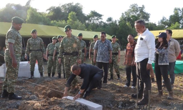 Letkol Afdal Eko Putra Pimpin Peletakan Batu Pertama Tugu Tengkorak di KIIC. (AlexaPodcast.ID)