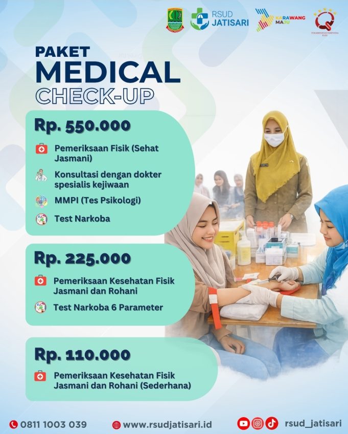 Peduli Kesehatan Sejak Dini, RSUD Jatisari Luncurkan Paket Medical Check-Up Murah RSUD Jatisari Tawarkan Tiga Paket MCU Ekonomis