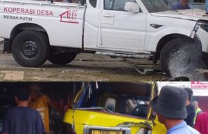 Kecelakaan di Tanjungpura Karawang, Mobil KDMP Hantam Belakang Angkot hingga Ringsek Angkot Ditabrak Mobil Operasional Koperasi Desa Merah Putih. (AlexaPodcast.ID)