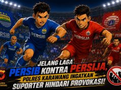 Nobar Persib vs Persija, Polres Karawang Ajak Suporter Jaga Kondusivitas Nobar Persib vs Persija di Karawang. (AlexaPodcast.ID)