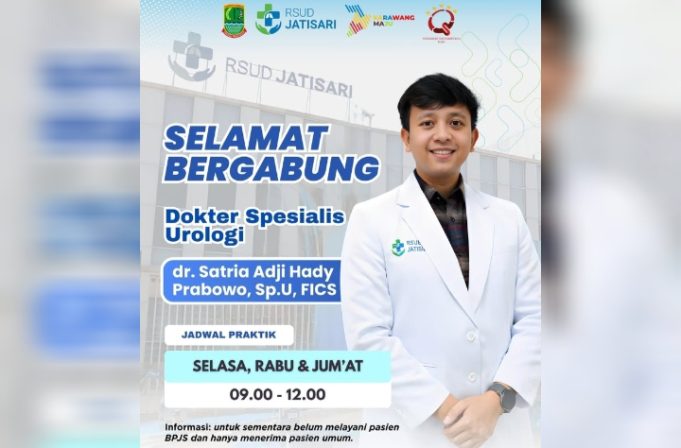 RSUD Jatisari Hadirkan Dokter Spesialis Urologi, Akses Layanan Kesehatan Masyarakat Kian Lengkap dr. Satria Adji Hady Prabowo Bergabung, Layanan Urologi Resmi Hadir di RSUD Jatisari. (AlexaPodcast.ID)