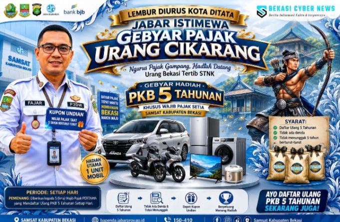 Samsat Kabupaten Bekasi Beri Kupon Undian bagi Wajib Pajak Kendaraan yang Taat 5 Tahun Berturut-turut Samsat Bekasi Siapkan Kupon Undian. (AlexaPodcast.ID)
