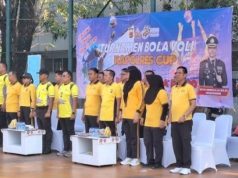 Sambut HUT Bhayangkara ke-80, Kapolres Karawang Resmi Buka Turnamen Bola Voli Antar Jajaran