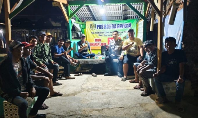 Kontrol Pos Kamling Babakan Jati, Bripka Ippung Ajak Warga Tingkatkan Kewaspadaan C3