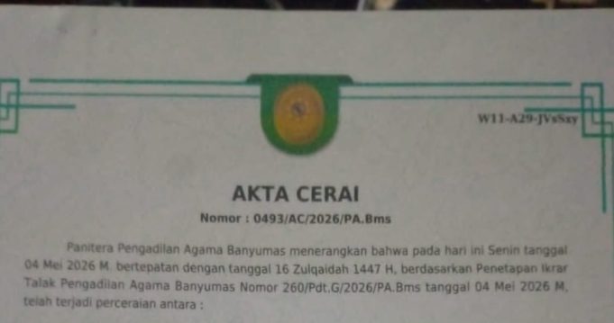Diduga Ada Pemalsuan Dokumen Cerai, Laporan STI Bakal Dimediasi di Polresta Banyumas