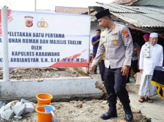 Dukung Generasi Qurani, Kapolres Karawang Bangun Majelis Taklim di Desa Warungbambu