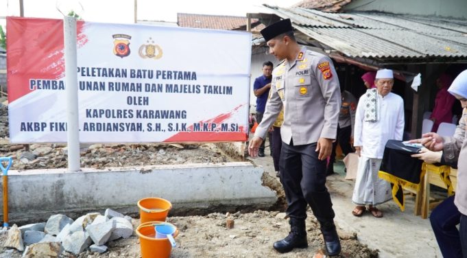 Dukung Generasi Qurani, Kapolres Karawang Bangun Majelis Taklim di Desa Warungbambu