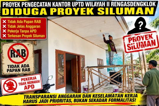 Proyek Pengecatan Kantor DLHK Rengasdengklok Minim Transparansi, Anggaran Dipertanyakan