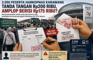 Warga Soroti Dugaan Selisih Uang Saku Peserta Harkopnas, Tanda Tangan Rp200 Ribu, Amplop Berisi Rp175 Ribu