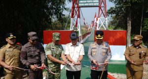 Kapolresta Karawang Hadiri Peresmian Jembatan Perintis Garuda Tahap III dan IV di Jatisari
