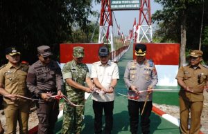 Kapolresta Karawang Hadiri Peresmian Jembatan Perintis Garuda Tahap III dan IV di Jatisari