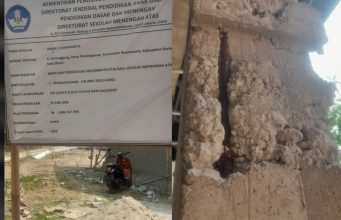 Anggaran Rp1,49 Miliar, Pembangunan RKB SMAN 1 Rawamerta Disorot: Beton Keropos hingga K3
