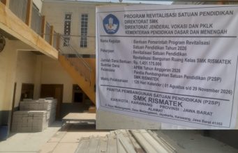 Anggaran Revitalisasi SMK Rismatex Nyaris Rp1,5 Miliar, Kondisi Bangunan dan Material Bongkaran Jadi Sorotan