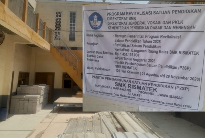 Anggaran Revitalisasi SMK Rismatex Nyaris Rp1,5 Miliar, Kondisi Bangunan dan Material Bongkaran Jadi Sorotan