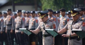 Kapolresta Karawang Pimpin Sertijab Wakapolresta dan Sejumlah Pejabat Utama