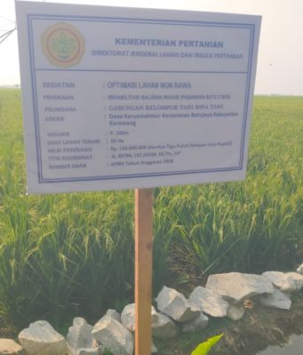 Diduga Gunakan Material Kualitas Rendah, Proyek Irigasi Gapoktan Bina Tani Dipertanyakan